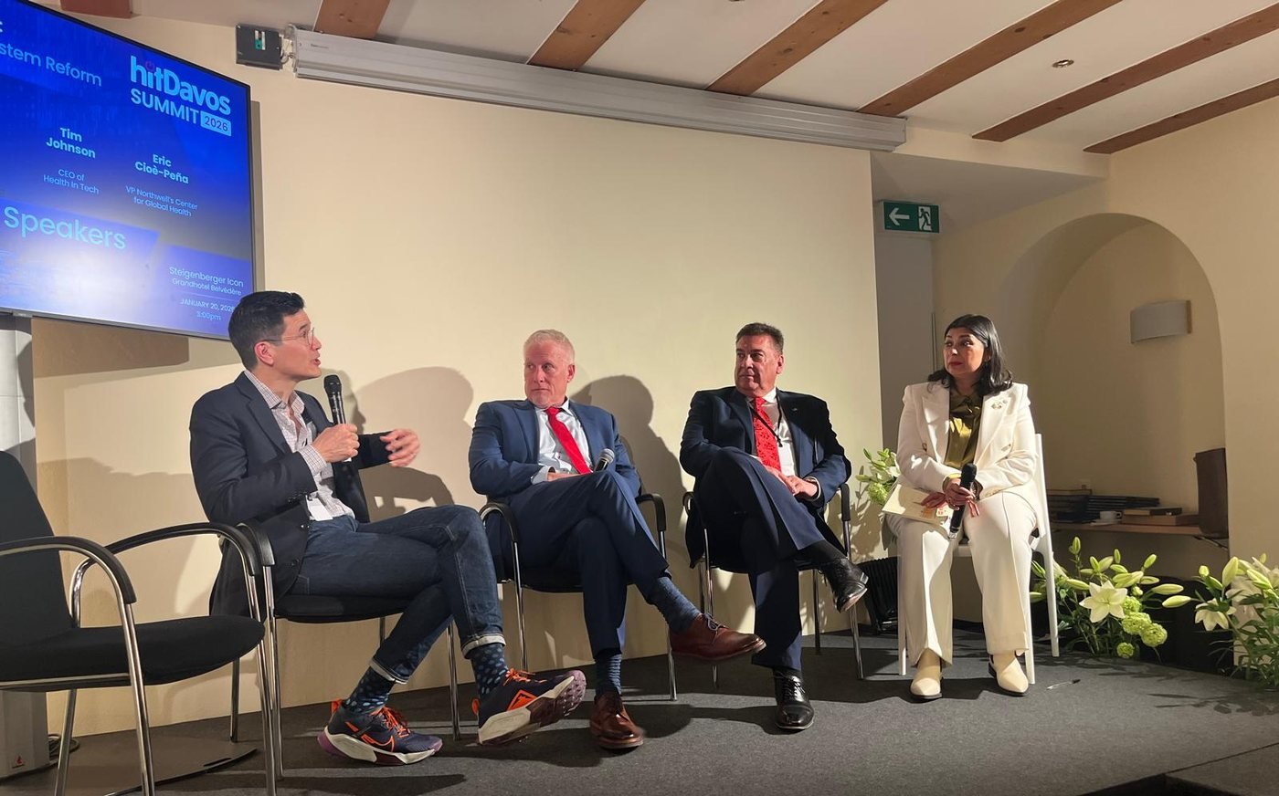 Rashmi Dub&eacute; on the hitDavos Summit panel in Davos